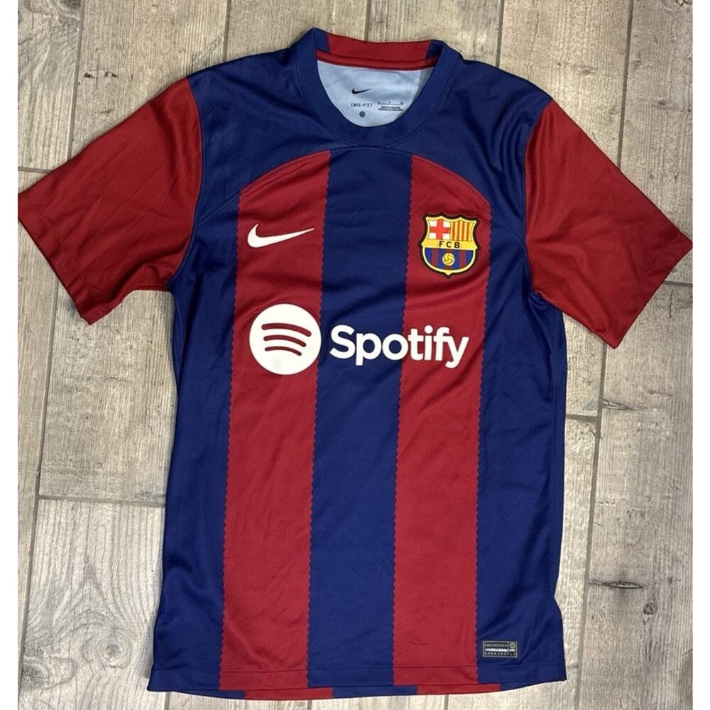 Nike FC Barcelona 2023/24 Home Jersey Men’s Small official, Barca Soccer Shirt